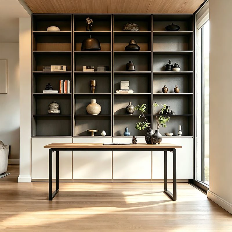 Black And White Color Blocked Home Office
