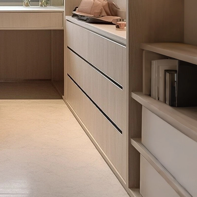 corridor walk-in closet natural wood wardrobe (5)