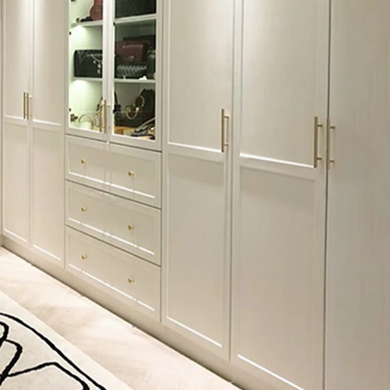 French modern white and gold walk-in closet (5)