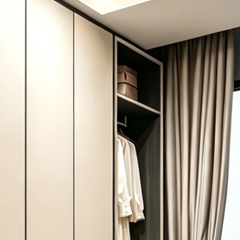 gray and white two-tone walk-in closet (3)