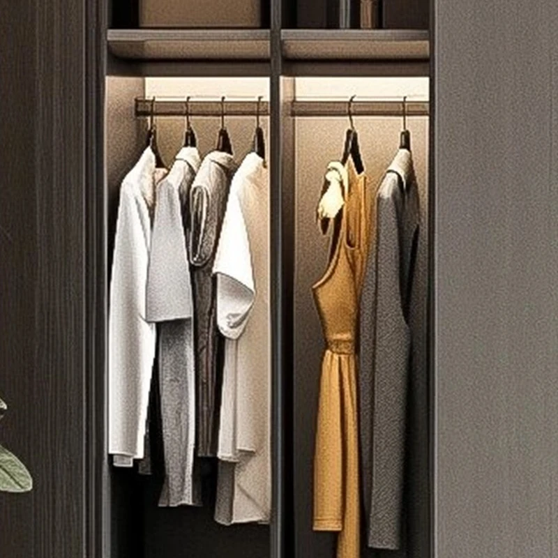 handleless dark gray walk-in closet (3)