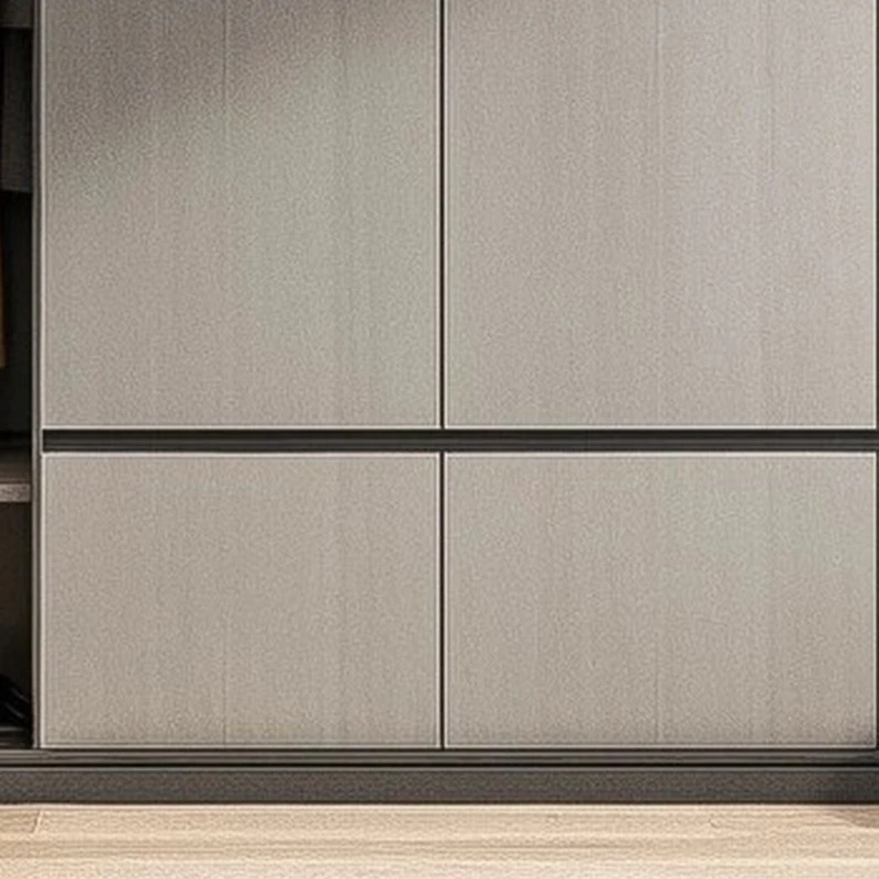 handleless dark gray walk-in closet (5)