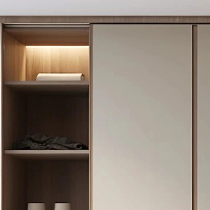 handleless latte beige walk-in closet (2)
