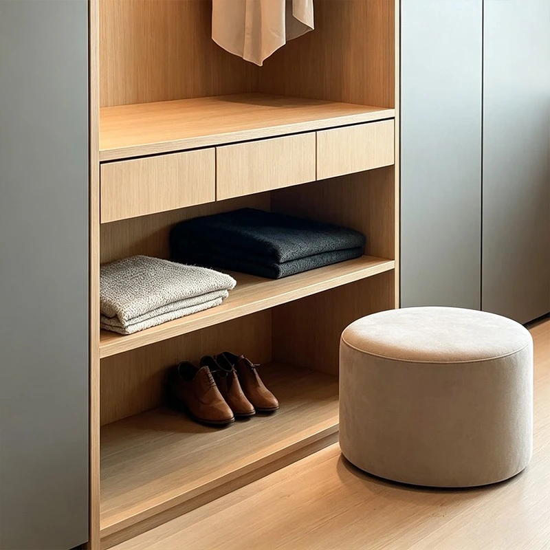 handleless matte gray walk-in closet (4)
