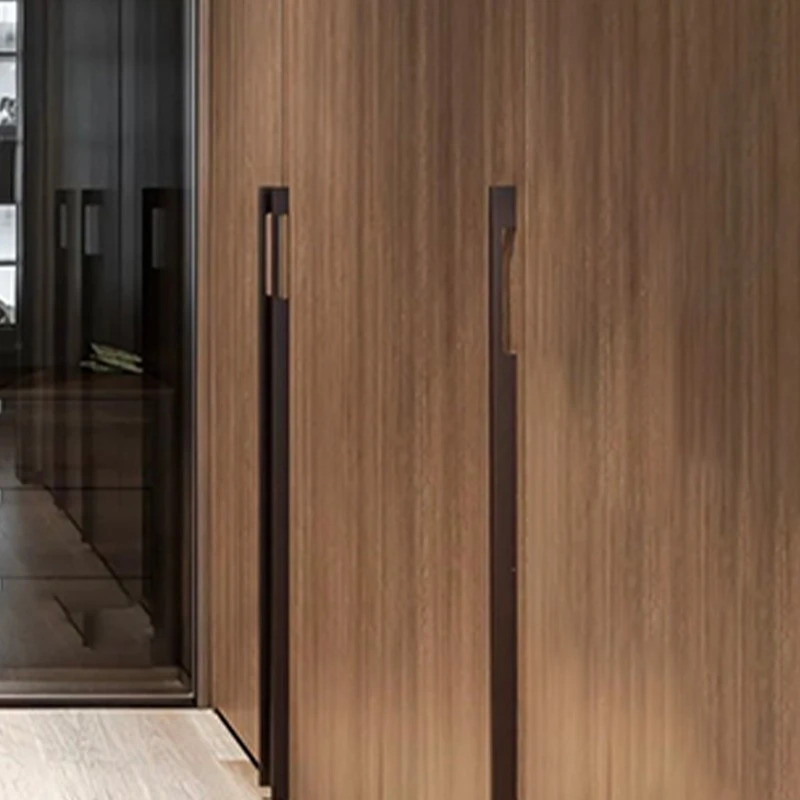 Italian minimalist dark wood walk-in closet (5)