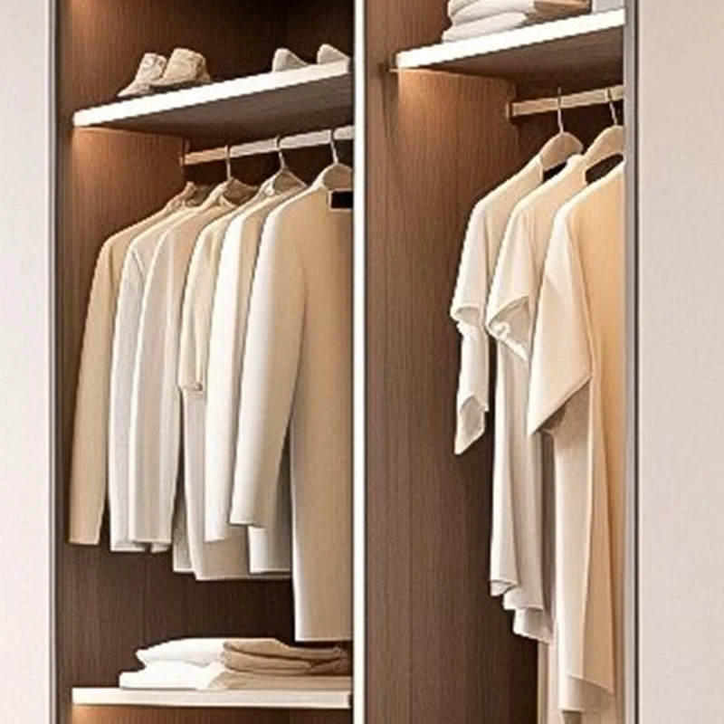 Italian-style minimalist white walk-in closet (4)