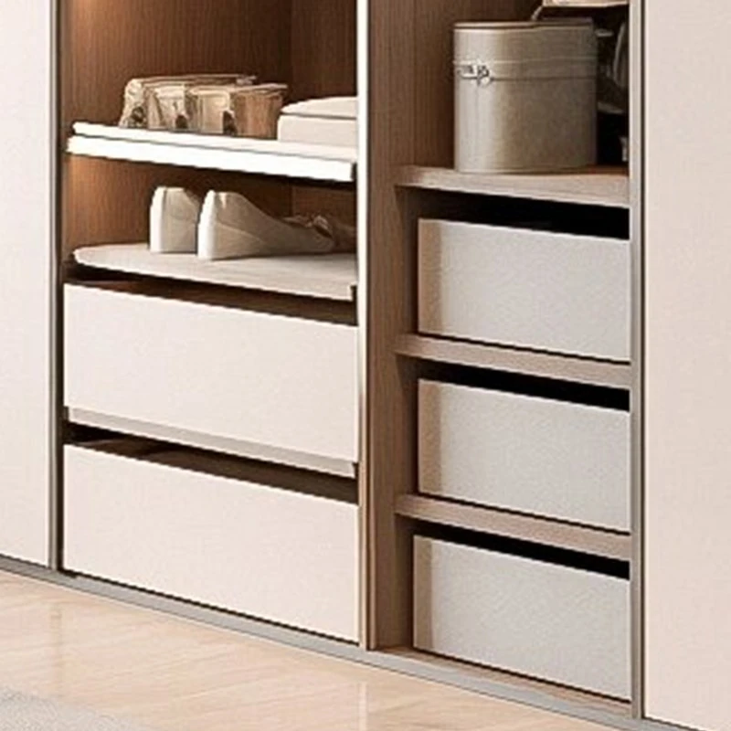 Italian-style minimalist white walk-in closet (5)