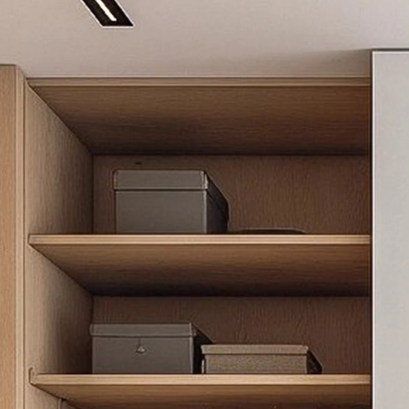 Japanese natural wood walk-in closet (2)