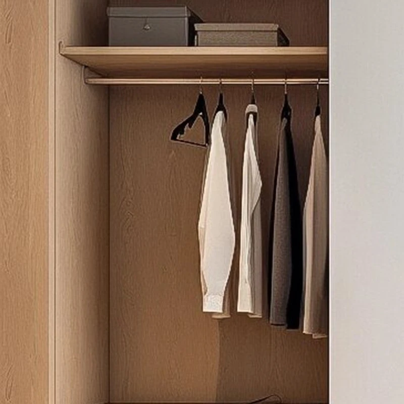 Japanese natural wood walk-in closet (3)
