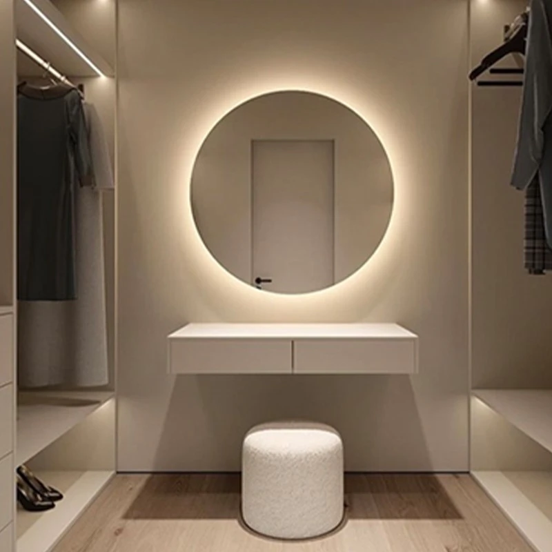 Open-concept minimalist style walk-in closet (3)