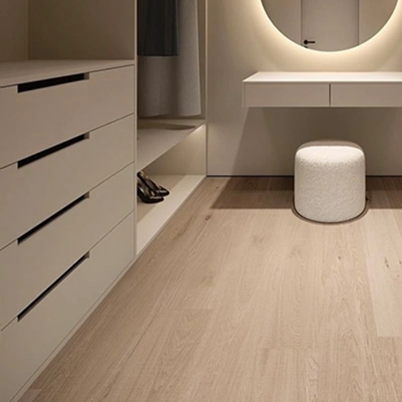 Open-concept minimalist style walk-in closet (5)
