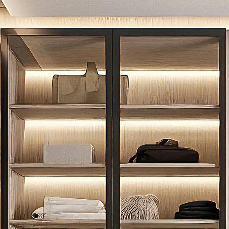 open multi-tier hanging and drawer combo in closet (3)