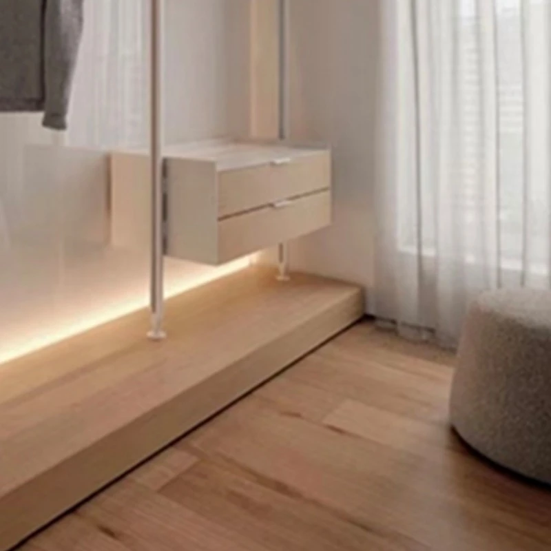 open wardrobe metal pole hanging rail system (5)