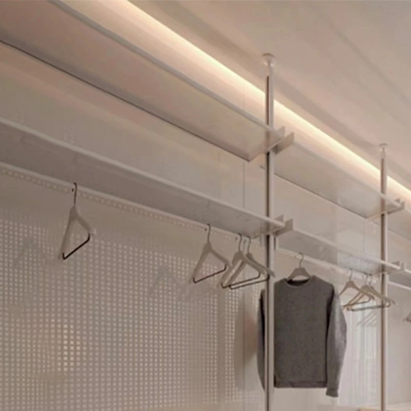 open wardrobe metal pole hanging rail system (3)