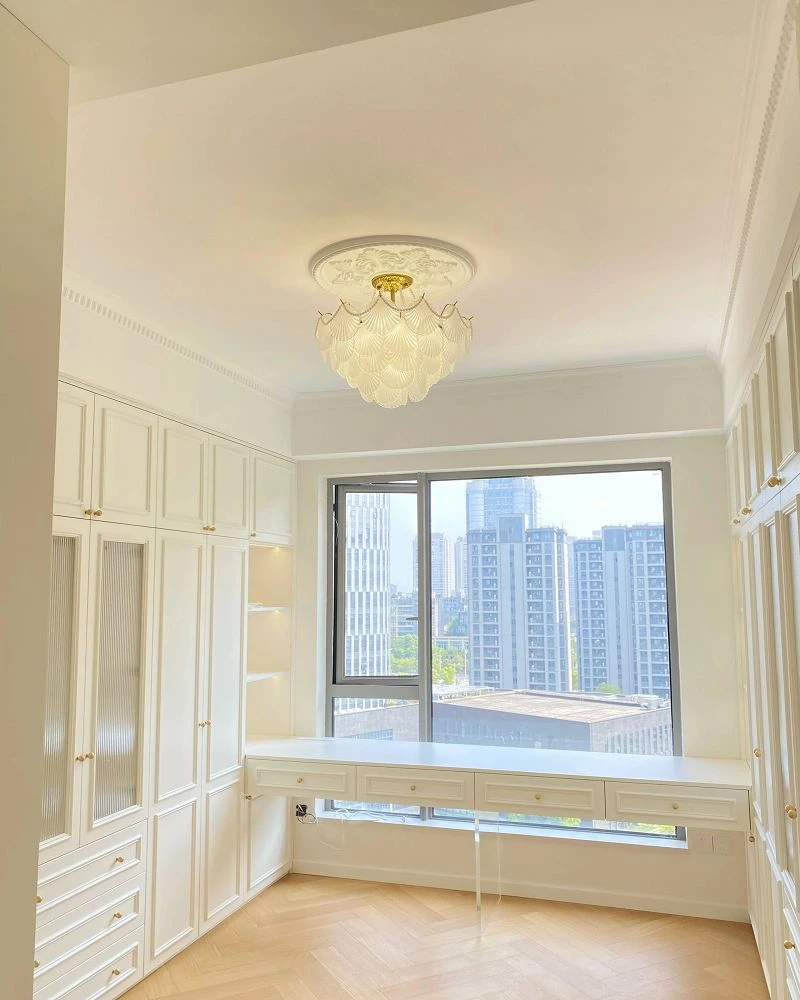 French cream style floor-to-ceiling wardrobe001 French cream style floor-to-ceiling wardrobe001