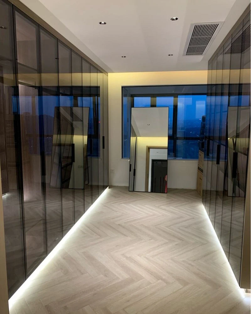 corridor walk-in closet double-side glass doors001 corridor walk-in closet double-side glass doors001