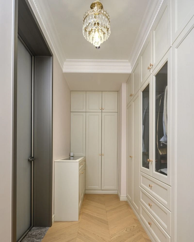white open hanging wardrobe section in bedroom001 white open hanging wardrobe section in bedroom001
