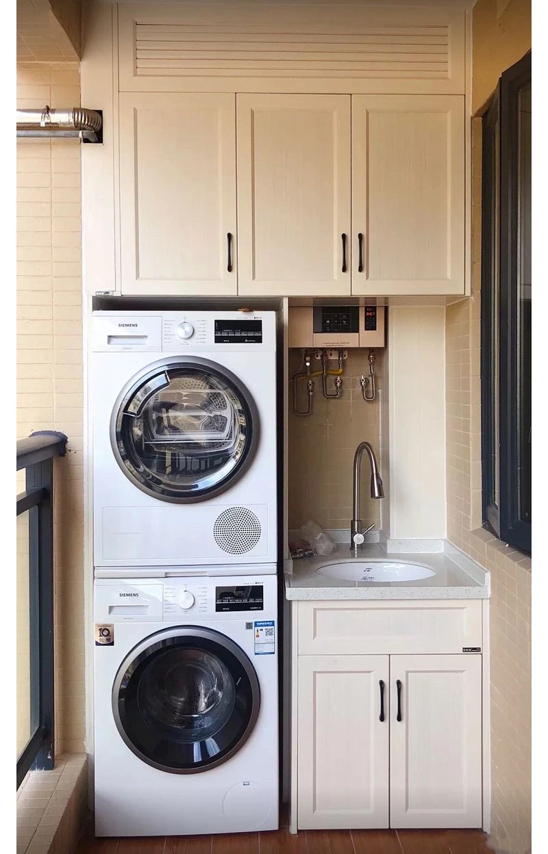 Classic white shaker style laundry cabinet Classic white shaker style laundry cabinet