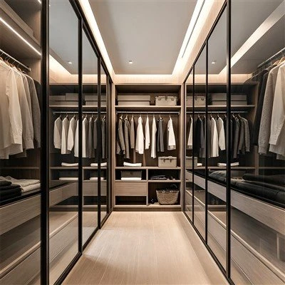 All-glass Transparent Display Walk-in Closet