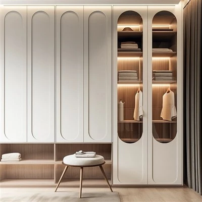 Arched Oval Recessed Walk-in Closet