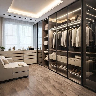 Black Frame Floor-to-ceiling Walk-in Closet