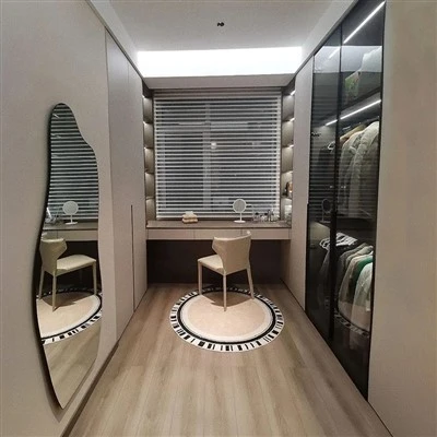 Gray Walk-in Closet Modern Luxury Style