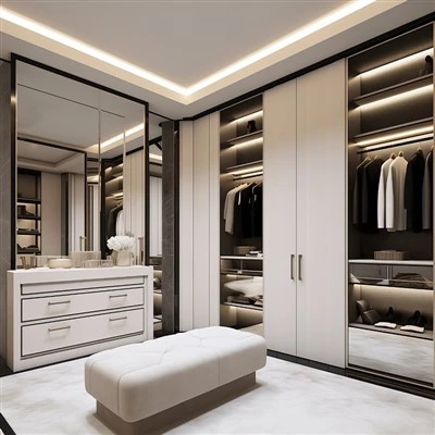 White European-style Walk-in Closet
