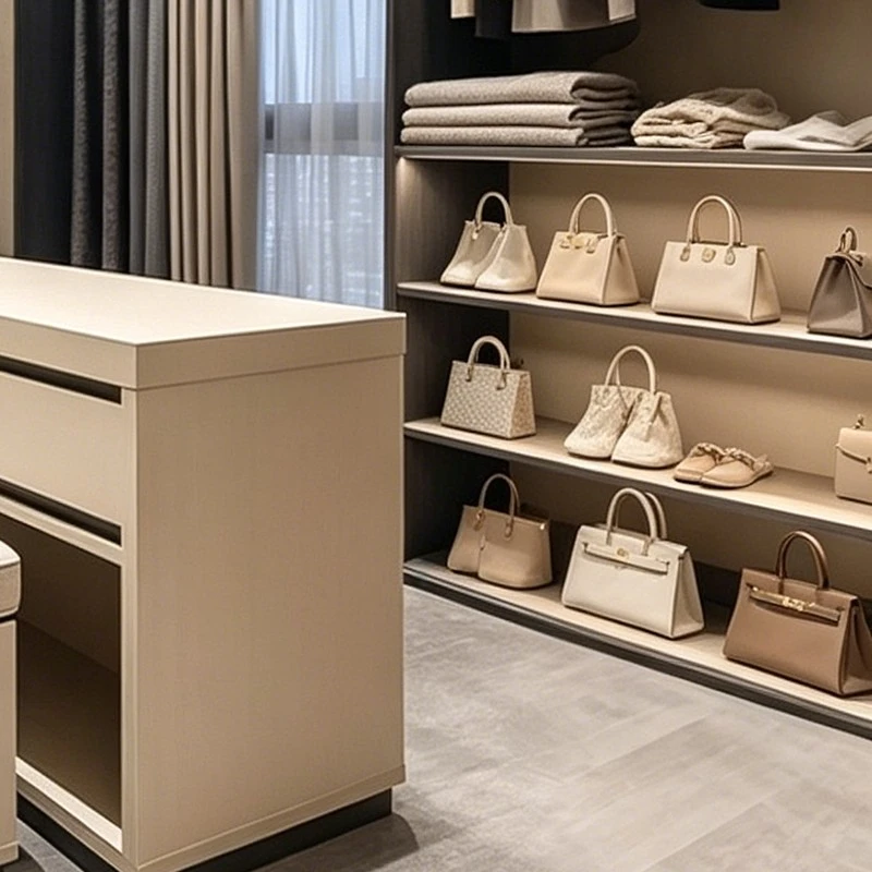 white walk-in closet with center island dresser (5)